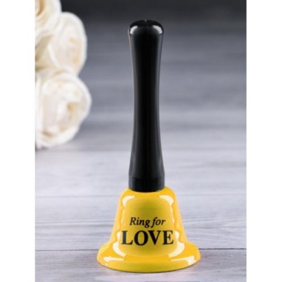Колокольчик настольный "Ring for love" желтый
