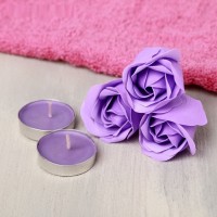 Подарочный набор Shine Bright, мыльные розы 3 шт., 2 свечи, полотенце Подарочный набор Shine Bright, мыльные розы 3 шт., 2 свечи, полотенце