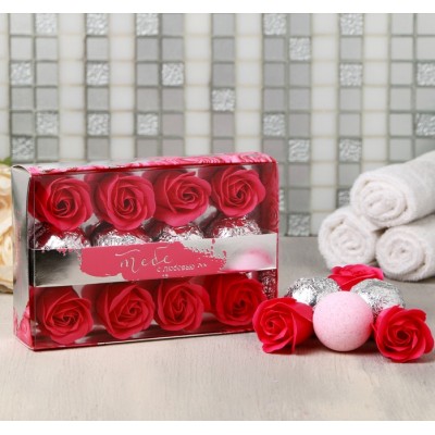 Набор "Тебе с любовью", мыльные розы 8 шт, соль для ванн 4 шт по 40 г. Набор "Тебе с любовью", мыльные розы 8 шт, соль для ванн 4 шт по 40 г.