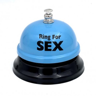 Звонок настольный "Ring for a sex" голубой Звонок настольный "Ring for a sex" голубой
