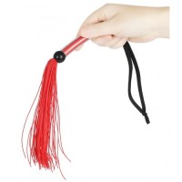 Небольшая плеть-флоггер красного цвета 38 см Небольшая плеть-флоггер красного цвета 38 см