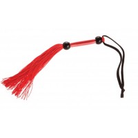 Небольшая плеть-флоггер красного цвета 38 см Небольшая плеть-флоггер красного цвета 38 см