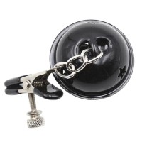 Зажимы для сосков с черно-белыми бубенчиками Зажимы для сосков с черно-белыми бубенчиками