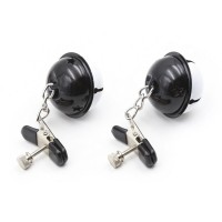 Зажимы для сосков с черно-белыми бубенчиками Зажимы для сосков с черно-белыми бубенчиками