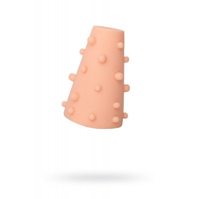 Насадка ToyFa XLover Soft booster в форме конуса, утолщающая, с дополнительной стимуляцией, TPR, телесный 10 см