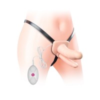 Фаллопротез для двойного проникновения Unisex Hollow Double с вибрацией