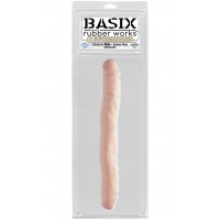 Двухсторонний фаллоимитатор Basix Rubber Works 12" Double Dong Flesh