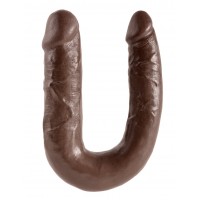 Двойной фаллоимитатор King Cock U-Shaped Medium Double Trouble Brown