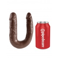Двойной фаллоимитатор King Cock U-Shaped Medium Double Trouble Brown