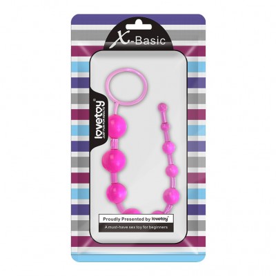 Розовые анальные бусы Jelly X-10 Розовые анальные бусы Jelly X-10