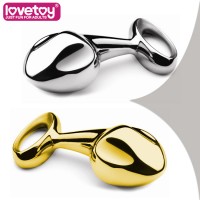Золотистая анальная втулка золотистая Medium Luxury Metal Butt Plug