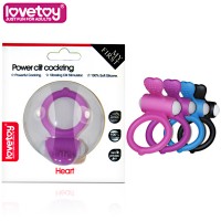 Виброкольцо розовое Power Heart Clit Cockring