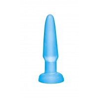 Анальная пробка Basix Rubber Works Beginners Butt Plug Blue