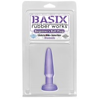 Анальная пробка Basix Rubber Works Beginners Butt Plug Purple