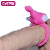 Розовое виброкольцо POWER THRILL CLIT COCKRING