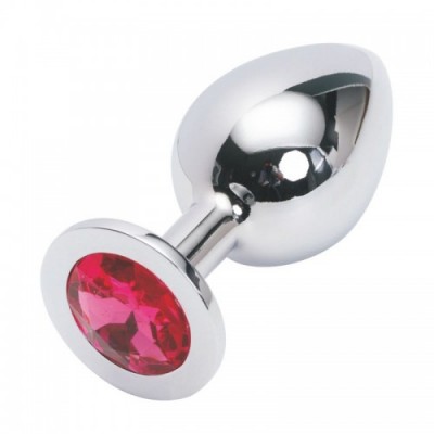 Анальная пробка Anal Plug Silver Fuchsia L