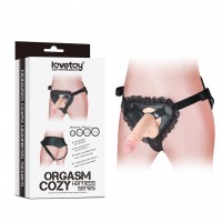 Чёрный ремень ORGASM COZY HARNESS SERIES для страпона