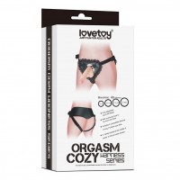 Чёрный ремень ORGASM COZY HARNESS SERIES для страпона