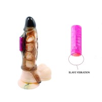 Насадка на пенис с вибрацией чёрная Men Extension