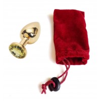 Анальная пробка Anal Jewelry Plug Gold Yellow S Анальная пробка Anal Jewelry Plug Gold Yellow S