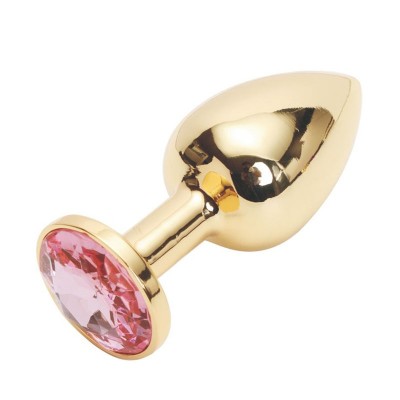 Анальная пробка Anal Jewelry Plug Gold Pink S Анальная пробка Anal Jewelry Plug Gold Pink S