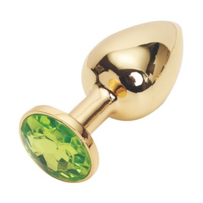 Анальная пробка Anal Jewelry Plug Gold Light Green S Анальная пробка Anal Jewelry Plug Gold Light Green S