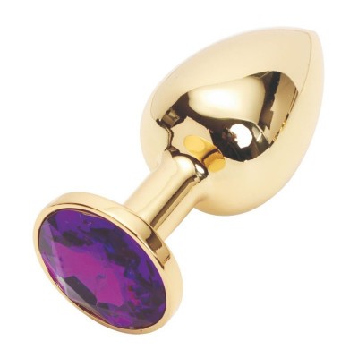 Анальная пробка Anal Jewelry Plug Gold Violet S Анальная пробка Anal Jewelry Plug Gold Violet S