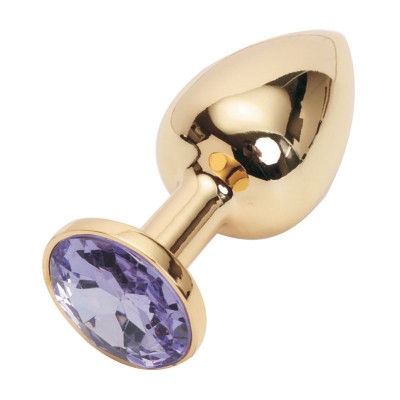 Анальная пробка Anal Jewelry Plug Gold Purple S Анальная пробка Anal Jewelry Plug Gold Purple S