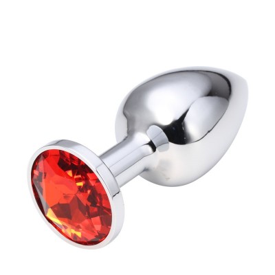 Анальная пробка Anal Jewelry Plug Silver Ruby S