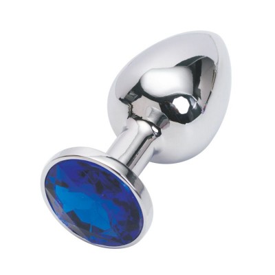 Анальная пробка Anal Jewelry Plug Silver Blue S Анальная пробка Anal Jewelry Plug Silver Blue S