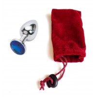 Анальная пробка Anal Jewelry Plug Silver Blue S Анальная пробка Anal Jewelry Plug Silver Blue S
