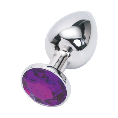 Анальная пробка Anal Jewelry Plug Silver Violet S Анальная пробка Anal Jewelry Plug Silver Violet S