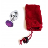 Анальная пробка Anal Jewelry Plug Silver Violet S Анальная пробка Anal Jewelry Plug Silver Violet S