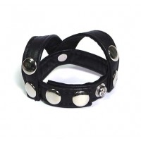 Утяжка на пенис с разделителем мошонки