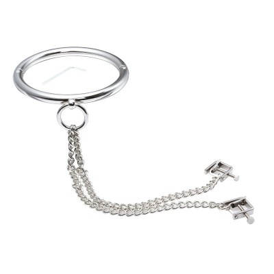 Ошейник с зажимами для сосков женский Ошейник с зажимами для сосков женский