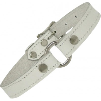 Ошейник БДСМ белый узкий