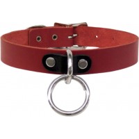 Ошейник БДСМ красный с кольцом Ошейник БДСМ красный с кольцом
