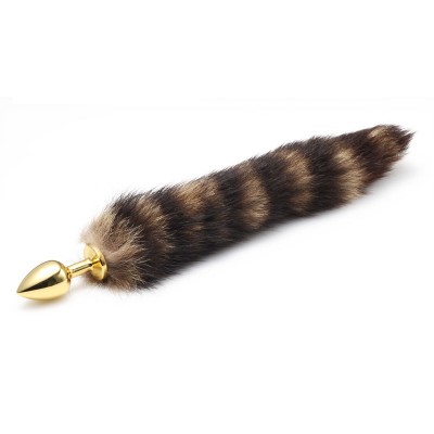 Анальная пробка с хвостиком Anal Plug Tail Gold S Анальная пробка с хвостиком Anal Plug Tail Gold S