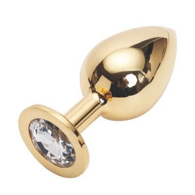 Анальная пробка Anal Jewelry Plug Gold Diamond M