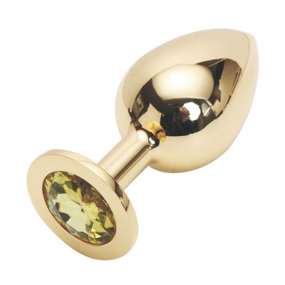 Анальная пробка Anal Jewelry Plug Gold Yellow M Анальная пробка Anal Jewelry Plug Gold Yellow M