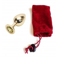 Анальная пробка Anal Jewelry Plug Gold Yellow M Анальная пробка Anal Jewelry Plug Gold Yellow M