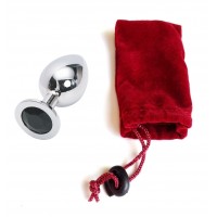 Анальная пробка Anal Jewelry Plug Silver Black M Анальная пробка Anal Jewelry Plug Silver Black M