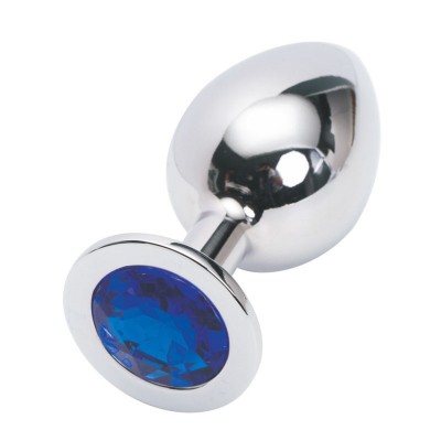Анальная пробка Anal Jewelry Plug Silver Blue M