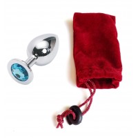 Анальная пробка Anal Jewelry Plug Silver Light Blue L