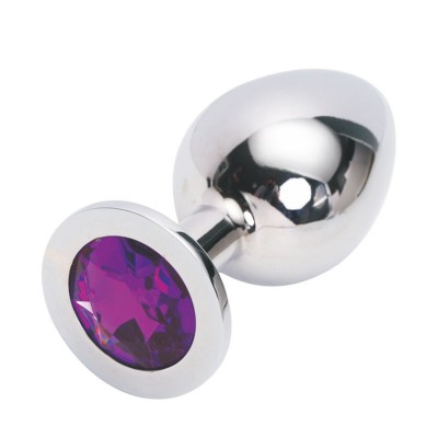 Анальная пробка Anal Jewelry Plug Silver Violet M Анальная пробка Anal Jewelry Plug Silver Violet M