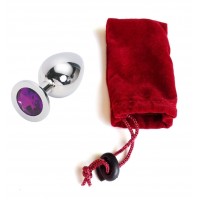 Анальная пробка Anal Jewelry Plug Silver Violet M Анальная пробка Anal Jewelry Plug Silver Violet M