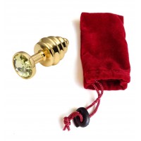 Анальная пробка рельефная Gold Relief Yellow S Анальная пробка рельефная Gold Relief Yellow S