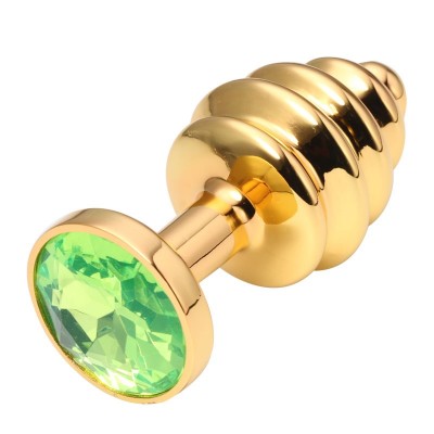 Анальная пробка рельефная Gold Relief Light Green S Анальная пробка рельефная Gold Relief Light Green S