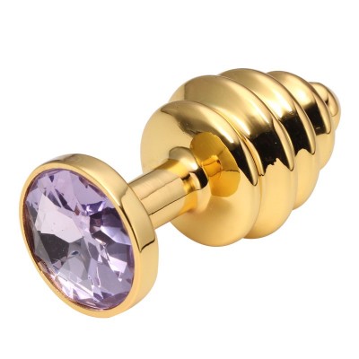 Анальная пробка рельефная Gold Relief Purple S Анальная пробка рельефная Gold Relief Purple S
