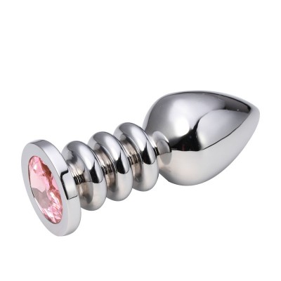 Анальная пробка Silver Relief Pink L